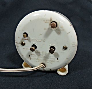 Vintage 4.  5” General Electric GE Bakelite Art Deco Alarm Clock Model 7H160 3