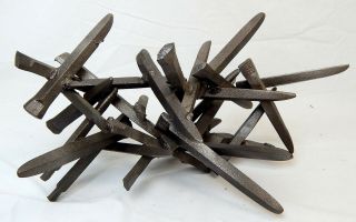 Metal Weld Spikes Sculpture Steampunk Abstract Metallurgy Brutalist Style