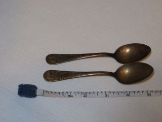 Nevada Gold metal 2 spoons spoon collectible vintage antique 5 1/4 in scrolling 3
