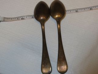 Nevada Gold metal 2 spoons spoon collectible vintage antique 5 1/4 in scrolling 4