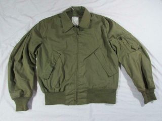 Vtg 80s 1986 Jacket Flyers Lightweight Flight Air Force Green Large Regular Mod