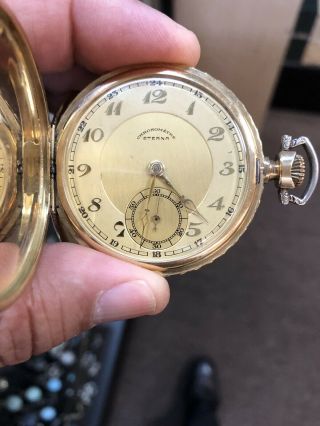 Vintage Eterna 14kt Gold Case Pocket Watch
