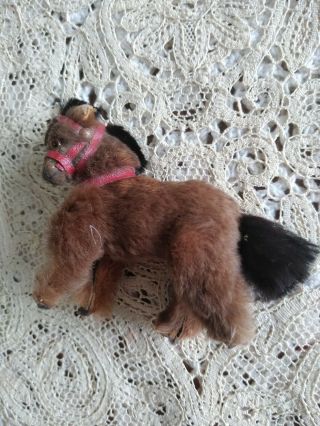 Antique Mohair Horse From Germany Mini 2 " Saddle