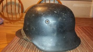 M 42 German Helmet With Liner And Chinstrap Stamped Ns64.  Possibly.