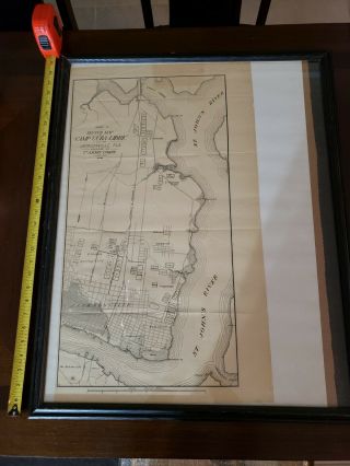 Jacksonville,  Fla Camp Cuba Libre 1898 Map 7th Army Corps