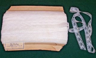 50,  Yards Vintage Net Lace Trim,  3/4 " Carded Store Stock,  C1940