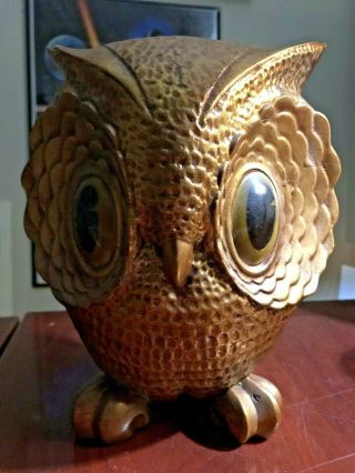 Mid Century Ceramic Owl Figurine Vintage Stylized