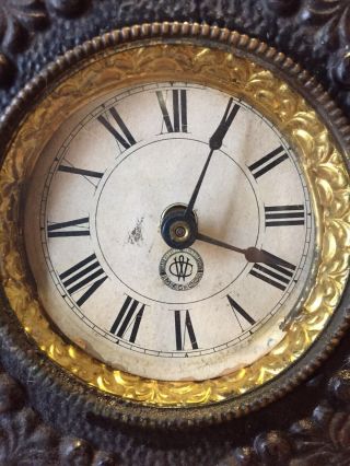 Vintage Cast Iron Western Clock Mfg.  Co.  Clock 5” Or Restoration 4