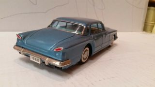 8” Bandai Japan tin friction 1960 /1962 Plymouth Valiant EXC,  w/ license plate 2