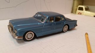 8” Bandai Japan tin friction 1960 /1962 Plymouth Valiant EXC,  w/ license plate 5