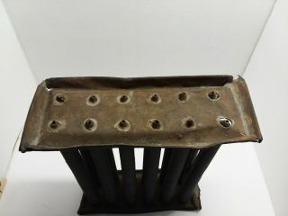 Vintage Rustic Tin Metal 12 Hole Taper Candlestick Maker Mold Picker Find 6