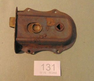 Antique Brass And Steel Rim Door Lock 131