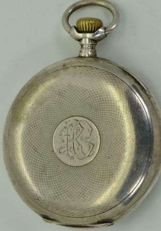 Imperial Russian WWI Cavalry officers award silver Omega Grand - Prix pocket watch 2