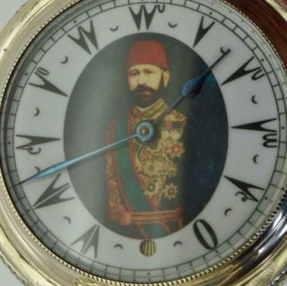 Rare antique 19th C.  Ottoman silver full hunter watch for Mahmud Celaleddin Pasha 7