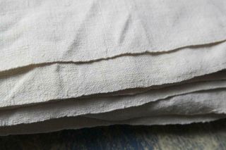 French Linen Sheet Hand Sewn Hand Loomed Antique Linen 104x76 " M36