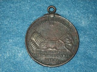 California Spanish - American War Service Medal - Planchet Only,  No Robbon 2