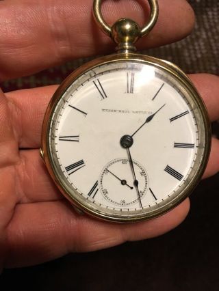 Elgin Pocket Watch - 18 Size Grade 13 - 11 Jewels - Key Wind/set C.  1885