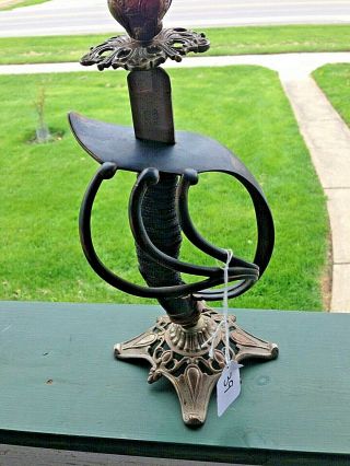 Antique German Calvary Sword Basket Hilt Handle Candle stand,  W.  K.  & C.  11 