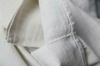 French Linen Sheet Hand Sewn Hand Loomed Antique Linen 120x80 " M25