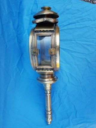 Antique French,  Large Carriage Or Doorway Candle Lanterns,  Brass,  20th 8