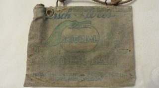 Antique Water Bag canvas Bag Hirsh Weis brand Portland,  Oregon Plug 2