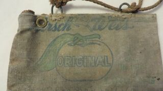 Antique Water Bag canvas Bag Hirsh Weis brand Portland,  Oregon Plug 3