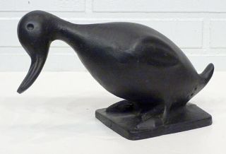 Antique Vintage Virginia Metalcrafters Cast - Iron Duck Doorstop / Old Paint