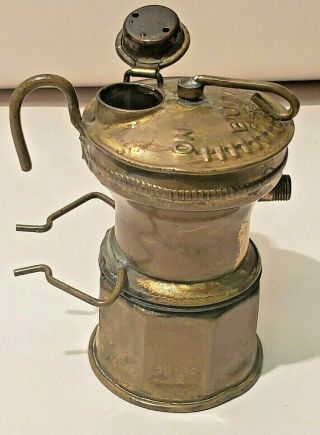 Vintage Miners Headlamp /lantern " Buddy " Ashmead Mfg.  Co.  Ashland,  Ky. ,  Usa