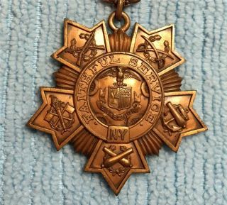 1898 NY Militia Long & Faithful Service Medal by Tiffany Serial rd & Researched 3
