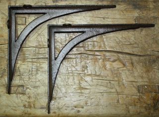 4 Cast Iron Antique Style Angle Brackets Garden Braces Shelf Bracket Cable