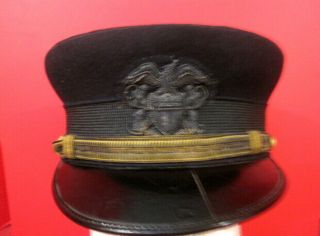 Spanish American War Us Navy M1902 Officer Bell Cap Style Hat - Sz 7 - Very Rare