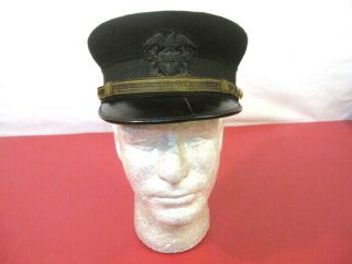 Spanish American War US Navy M1902 Officer Bell Cap Style Hat - Sz 7 - VERY RARE 3