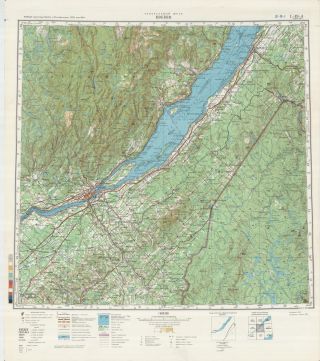 Russian Soviet Military Topographic Maps - Quebec (canada),  1:500 000,  Ed.  1981