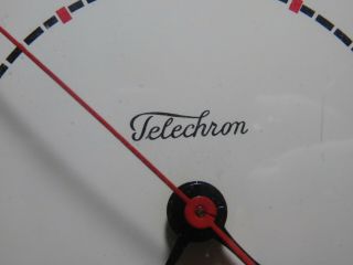 Vintage Telechron electric wall clock Art Deco style Model 2H07 (2HO7) 2