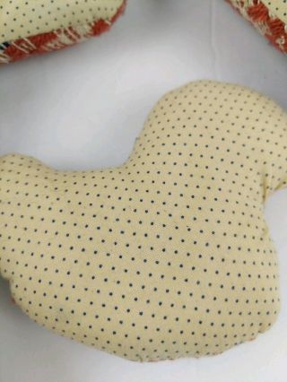 Antique Overshot Coverlet Heart Pillow Teddy Bear Duck Craft Primitive Blanket 7