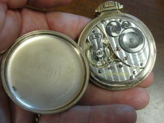 Antique Elgin BW Raymond Railroad Pocket Watch 21 Jewels 10k Gold Filled D - 2147 7