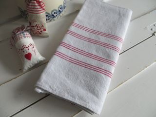 Danish Large Hand Woven Linen Towel Runner Dish Cloth Bath Cloth Upholstery