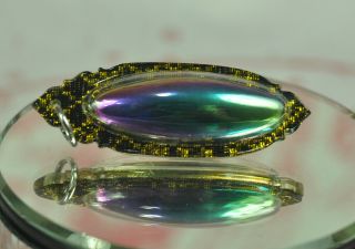 Emerald Leklai Rainbow 7 Color Lek Lai Natural Torpedo Shape Thai Buddha Amulet