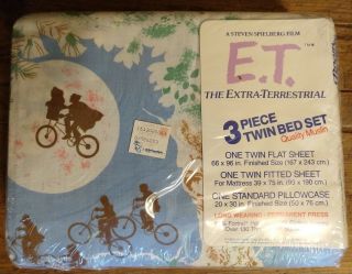 Rare In Package Et Sheets And Pillow Case 1982
