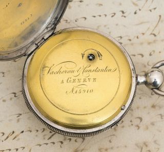 VACHERON CONSTANTIN REPETITION 1820s VERGE FUSEE Antique Repeating Pocket Watch 4