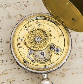 VACHERON CONSTANTIN REPETITION 1820s VERGE FUSEE Antique Repeating Pocket Watch 5