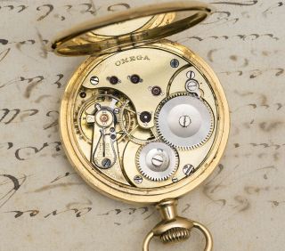 OMEGA - QUALITY Solid 18K Gold Antique Pocket Watch 3