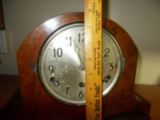 1920 ' s GERMAN ART DECO 8 DAY WESTMINSTER CHIME MANTEL CLOCK,  PARTS/RESTORE 4