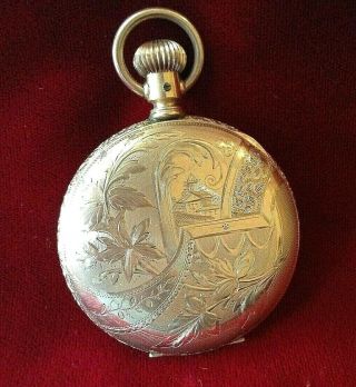 Rare 1890 ' s Circa Men ' s Gold Closed Case Philadelphia Pocket Watch 2