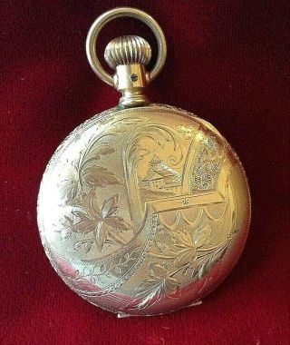 Rare 1890 ' s Circa Men ' s Gold Closed Case Philadelphia Pocket Watch 4