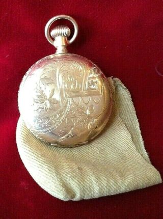 Rare 1890 ' s Circa Men ' s Gold Closed Case Philadelphia Pocket Watch 7