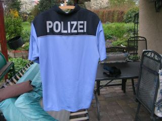 German police shirt,  blue uniform shirt,  German patch 2