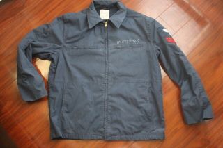 Vtg Usn Us Navy Military Blue Utility Deck Coat Jacket (medium 40 Regular)