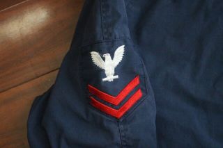 vtg USN US Navy MILITARY Blue UTILITY DECK coat jacket (medium 40 regular) 5