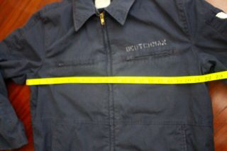 vtg USN US Navy MILITARY Blue UTILITY DECK coat jacket (medium 40 regular) 8